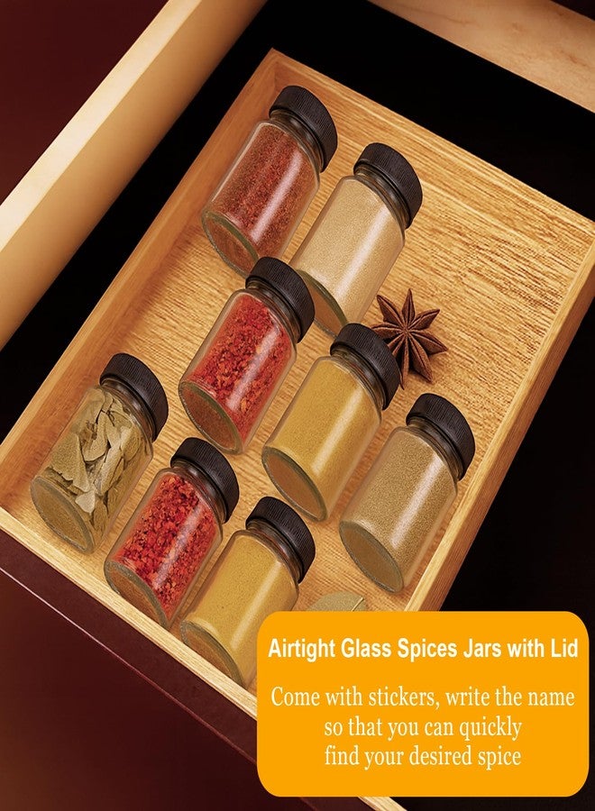 WERTIOO 16 Pack 2oz Glass Shot Bottles with Black Caps – Leakproof Wellness Shot Glass Bottles with ml & oz Scale – Mini Glass Jars with Lids for Juicing, Ginger Shots, Home & Party Favors - Image 5